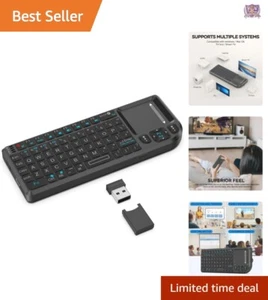 Rechargeable Backlit Bluetooth Keyboard with Touchpad - Perfect for Smart TVs - Picture 1 of 11