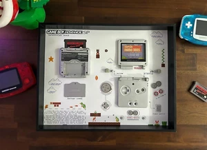 Disassembled Gameboy Advance SP Art with Frame Disassemble GBA SP Teardown (001) - Picture 1 of 5