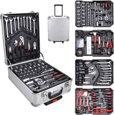 EXPERTSHOP TROLLEY CASSETTA VALIGETTA ATTREZZI PORTA UTENSILI DA LAVORO COMPLETA DI 187PZ