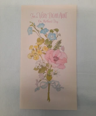 Винтажная открытка на День матери 70-х «Для очень дорогой тети» от Gibson + конверт НОВАЯ - Изображение 1 из 4