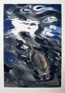JOSEPH GOLDYNE Signed 1986 Original Color Etching/Aquatint - Picture 1 of 3