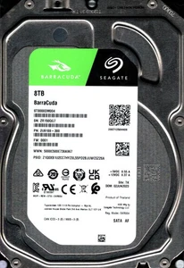 ST8000DM004 P/N: 2U9188-300 S/N: ZR15 TK 8TB JUN 2023 THAILAND SEAGATE - Picture 1 of 2