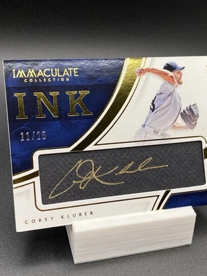 2016 Panini Immaculate Collection - Immaculate Ink Corey Kluber /25 签名 (II-CK) — 第 1/3 张图片