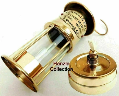 Antigua lámpara de aceite linterna de barco vintage mineros de latón náutica de 7" para regalo en casa Foto 1 de 4