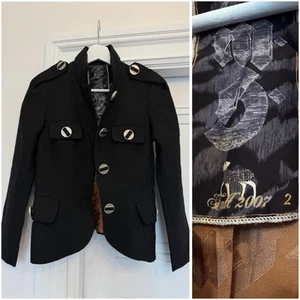 L.A.M.B. GWEN STEFANI WOOL BLAZER RARE STYLE 2007 SIZE 2 FLAWLESS $450 RETAIL - Picture 1 of 12