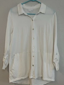 Damen J JILL Baumwollmischung Button Down Tunika, Größe M hübsch! - Bild 1 von 12