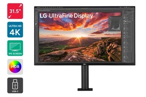 LG 32" UltraFine 4K UHD Ergo USB-C Monitor (32UN880K-B), 32 Inch, Black, - Picture 1 of 13