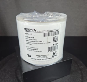 Brady THT-1-423-10 Etichette in poliestere lucido, 0,25" H x 0,75" W, 3" nucleo 10.000/rotolo - Foto 1 di 7