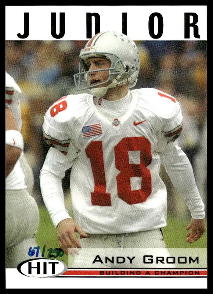 2003 SAGE HIT #OS10 Andy Groom /250,Rookie SP Ohio State Buckeyes NM+ - Image 1 of 2