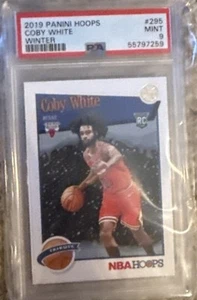 2019-20 Panini NBA Hoops - Hoops Tribute Coby White #295 Winter (RC) PSA 9 - Bild 1 von 2
