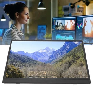 Portable Display Screen 15.6in IPS Ultra Slim Dual USB C Ports 178° Viewing A FY - Afbeelding 1 van 22