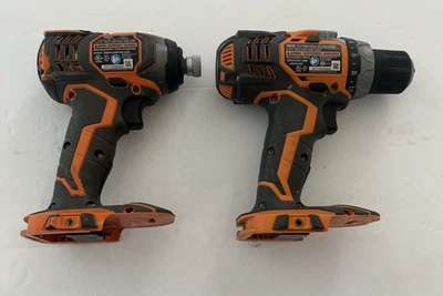 RIDGID 18V Cordless Hammer Drill and 1/4" Impact Driver Used - Image 1 of 4