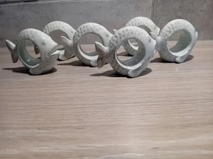 Ceramic/China Fish Napin Rings - Gorgeous Colours & Design - Picture 1 of 4
