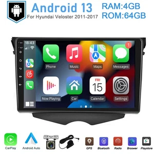 9" Wireless Carplay Android Auto Stereo Car Radio For Hyundai Veloster 2011-2017 - Picture 1 of 20