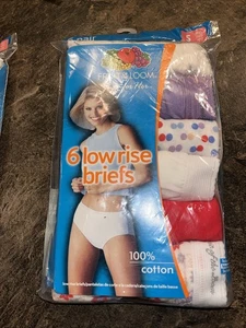 Fruit Of The Loom 100% Cotton Low Rise Briefs 6 Pack Women’s Size 5 Small New - Picture 1 of 4