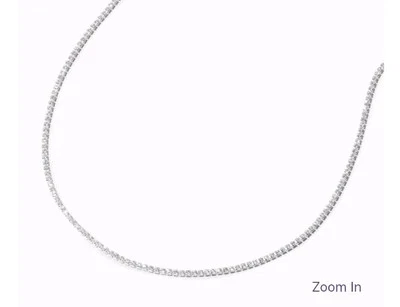 Collar de cadena copa circonita cúbica de plata esterlina C LUXE by Claire's Foto 1 de 4