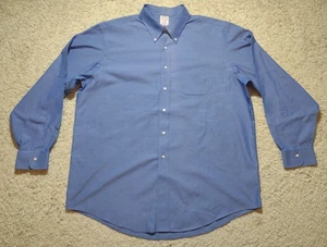 Brooks Brothers Madison Dress Shirt Mens XL 17 1/2-36 Blue Button Down Non Iron - Picture 1 of 9
