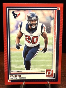 Ed Reed Red Press Proof-2025 Panini Donruss #176 Houston Texans NFL - Picture 1 of 2