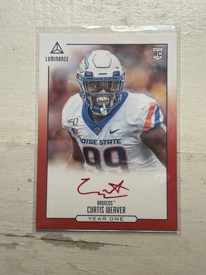 2020 Panini Luminance - Year One Signatures Curtis Weaver #YOS-CW Red (AU, RC) - Image 1 of 2