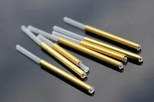 40 pcs 4 sizes Tube set Golden Brass Plastic Tube Kit Tube Fly Tying Materials - Picture 1 of 5