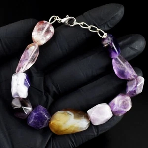 Purple Amethyst & Agate 181.00 Cts Best Beaded Beautiful Bracelet RK 24 E690 - Picture 1 of 3