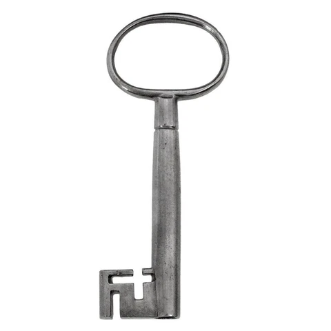 Antique Key - 19th Century Iron Key with CROSS FORM Ward 68.8mm - ref.k767 Cover