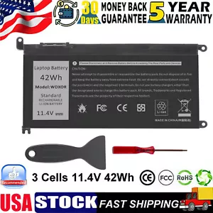 WDXOR Battery For Dell Inspiron 15 5565 5567 5568 7570 17 5765 5770 WDX0R 42Wh - Picture 1 of 13