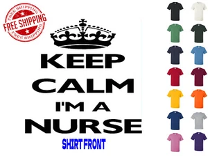 Camiseta Gráfica Keep Calm I'm A Nurse S M L XL 2XL 3XL Marca Gildan - Imagen 1 de 4