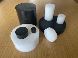 POM Rundstab Ronde Scheibe  Platte D 10-120 mm POM  Kunststoff weiß schwarz POMC - Bild 1 von 12