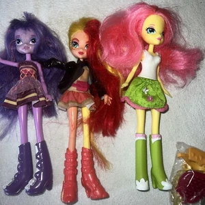 My little Pony 3er Set Mädchen SONNENUNTERGANG Twilight SHIMMER Fluttershy Puppen - Bild 1 von 6