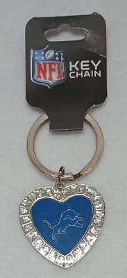 Detroit Lions NFL licensed  heart-shaped  keychain - Image 1 of 2