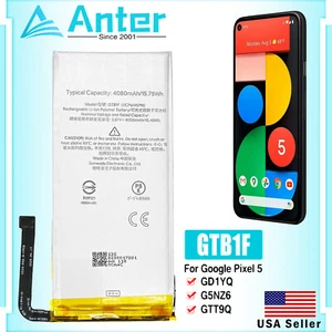 Replacement Li-ion Battery For Google Pixel 5 4000mAh GTB1F GD1YQ G5NZ6 GTT9Q - Picture 1 of 5