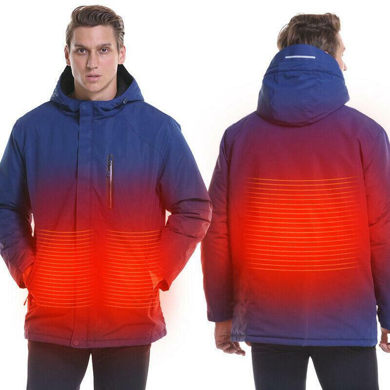 Men Electric USB Heated Hoodie Jacket 