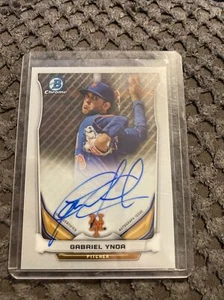 2014 BOWMAN CHROME GABRIEL YNOA AUTO PROSPECT #BCAP-GY NEW YORK METS - Picture 1 of 1