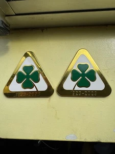 Alfa Romeo Fender Emblem Badge Clover New Giulia Stelvio quadrifoglio gold rare - Picture 1 of 5
