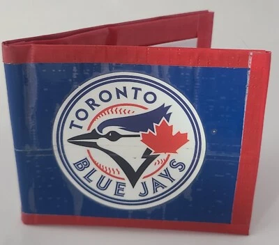 Toronto Blue Jays Bi-Fold Duct Tape Wallet MLB Baseball handmade minimalist - Image 1 of 3