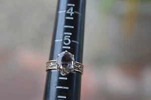 ANTIQUE 14K ROSE GOLD NATURAL AMETHYST RING WRITTEN APPRAISAL SIZE 6 - Picture 1 of 6