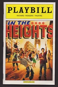 Lin Manuel Miranda "In the Heights " Original Broadway Cast Playbill 2008 - Picture 1 of 4