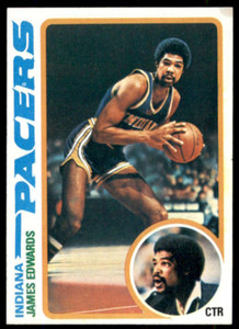 1978-79 TOPPS JAMES EDWARDS INDIANA PACERS #27 ROOKIE RC EX-EXMT STAIN X745