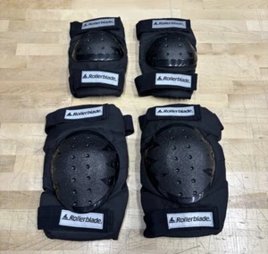 Vintage Rollerblade Set of Protective Knee & Elbow Pads Black Size Adult Large - Picture 1 of 9