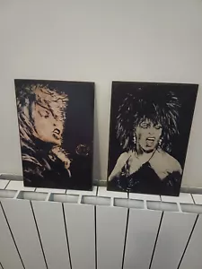 2 X Pictolio Wall Plaque Pictures of TINA TURNER in Very Good Condition - Picture 1 of 12