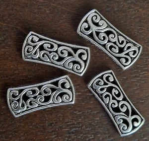 *SALE* 28 x Tibetan Bali Floral Connector 3 hole Focal Bead 26mm (B47) - Picture 1 of 1