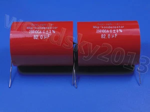 2pcs 250V 82uF MKP Crossover Membrana Polipropilene Condensatore Non Polarità - Foto 1 di 1