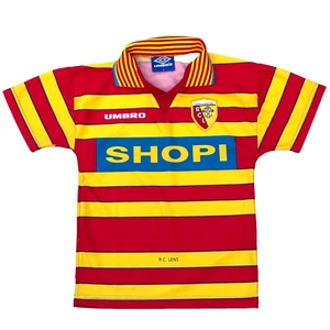 Maglia RC Lens Home 1996/1997 - Bambini Ragazzi Boys Tg 140 - Umbro Retrò Vintage - Foto 1 di 13