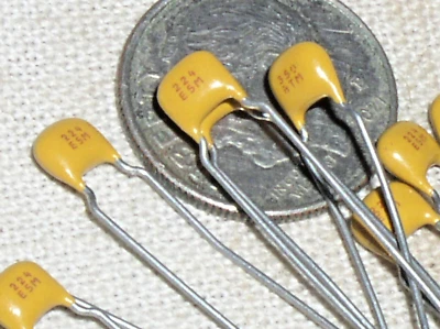 10 NEW RADIAL CERAMIC CAPACITOR .22UF .22 UF MFD 50 V 50V 220 NF 224 USA FR SHP