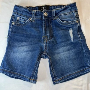 Seven 7 For All Mankind Shorts Kids/Toddler Size 4 Denim Stretch Jean Shorts - Picture 1 of 8