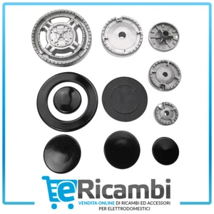 ARISTON HOTPOINT KIT 5 BRUCIATORI +PIATTELLI SPARTIFIAMMA 4 FUOCHI+TRIPLA CORONA - Foto 1 di 1