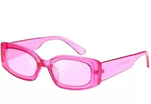 FEISEDY Creative Rectangle Sunglasses Women Fashion Thick Frame UV400 Protection - Picture 1 of 2