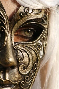 MASK *FRIDGE MAGNET* DRAMA CARNIVAL PARADE MARDI GRAS FESTIVAL COSTUME COLORFUL - Picture 1 of 2