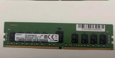 SAMSUNG 16GB DDR4 2666 1Rx4 PC4-21300 M393A2K40BB2-CTD 288pin Server RDIMM RAM - Image 1 of 2